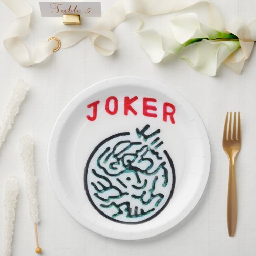 MahJong game symbol Joker tile Paper Plates