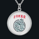 MahJong game symbol Joker tile Sterling Silver Necklace<br><div class="desc">MahJongg game symbol Joker  design on Necklace. MahJong Joker photography great gift to MahJong fans,  who loves a Mahjong.


#MahJong #MahJongg #Joker #MahJongJoker #Lucky #Luck #Winner #Necklace</div>