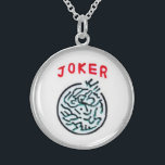 MahJong game symbol Joker tile Sterling Silver Necklace<br><div class="desc">MahJongg game symbol Joker  design on Necklace. MahJong Joker photography great gift to MahJong fans,  who loves a Mahjong.


#MahJong #MahJongg #Joker #MahJongJoker #Lucky #Luck #Winner #Necklace</div>