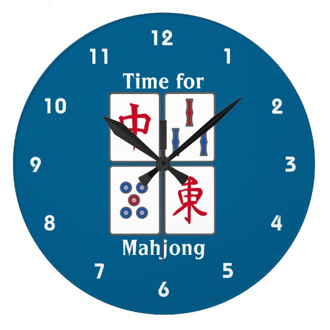 Mahjong Game Tiles Design Acrylic Wall Clock