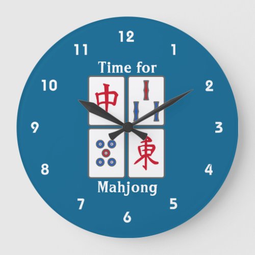 Mahjong Game Tiles Design Acrylic Wall Clock