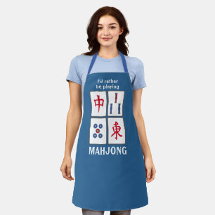 Mahjong Game Tiles Design Apron