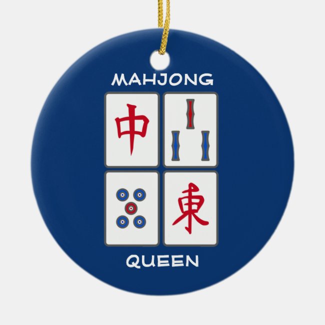 Mahjong Game Tiles Design Ceramic Ornament