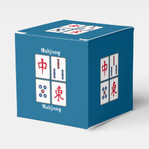 Mahjong Game Tiles Design Favor Box