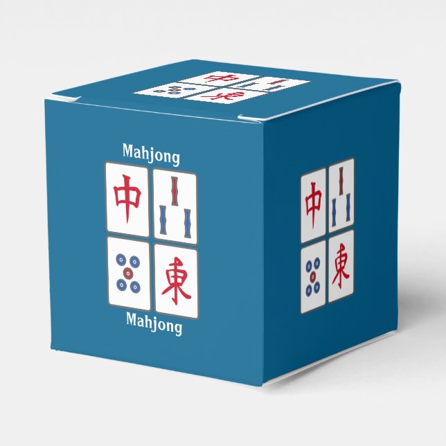 Mahjong Game Tiles Design Favor Box (Front Side)