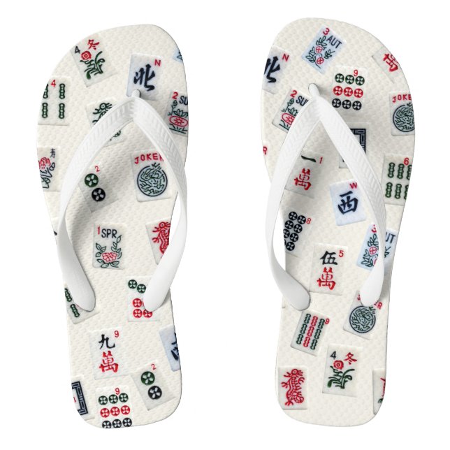 MahJong game tiles design   Flip Flops (Footbed)