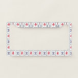 Mahjong Game Tiles Design License Plate Frame at Zazzle
