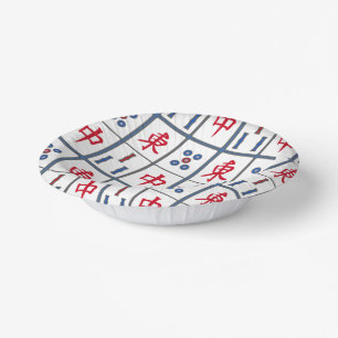 Mahjong Game Tiles Design Paper Bowls