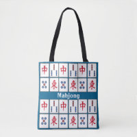 Mahjong Game Tiles Design Tote Bag