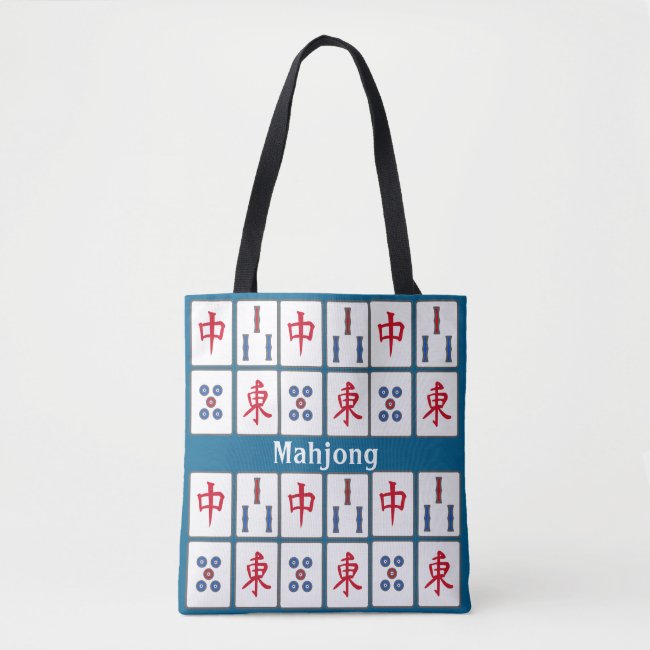 Mahjong Game Tiles Design Tote Bag