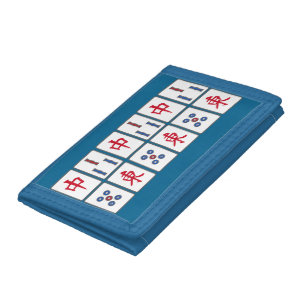 Mahjong Game Tiles Design Trifold Wallet