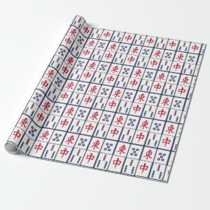 Mahjong Game Tiles Design Wrapping Paper