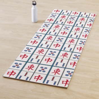 Mahjong Game Tiles Design Yoga Mat by SjasisSportsSpace at Zazzle