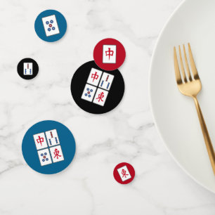 Mahjong Game Tiles DesignTable Confetti