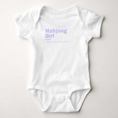 Mahjong Girl _ Mahjong Baby Bodysuit