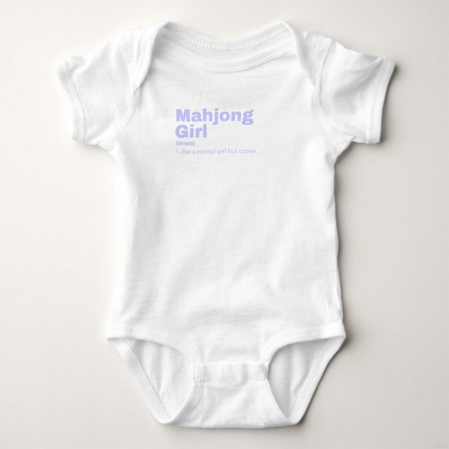Mahjong Girl - Mahjong Baby Bodysuit (Front)