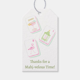 Mahjong Hostess Thanks for a Mahj-velous Time Gift Tags