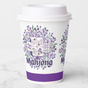 Mahjong In Purple Paper Cups