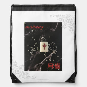Mahjong in red drawstring bag