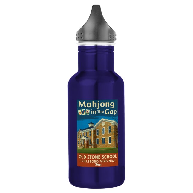 Mahjong in the Gap - Water Bottle 18oz (Left)