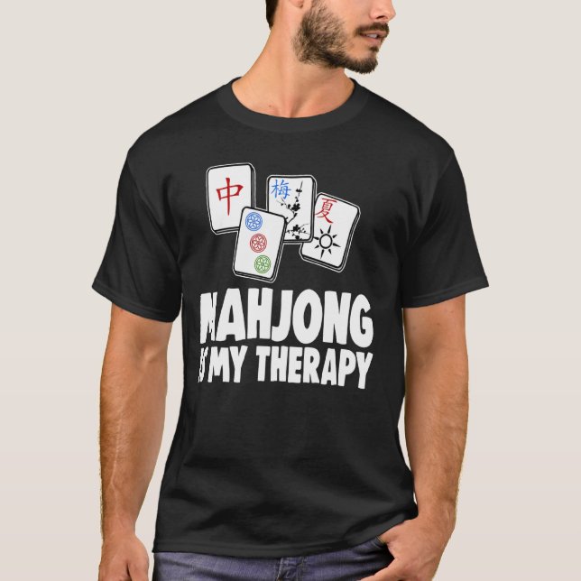 Mahjong Is My Therapy Tee  Women Game Lovers (Front)