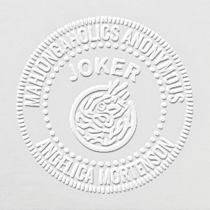 Mahjong Joker “Mahjongaholics Anonymous” Name Embosser