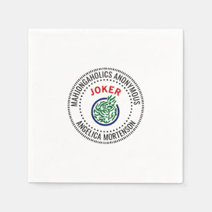 Mahjong Joker “Mahjongaholics Anonymous” Name Napkins