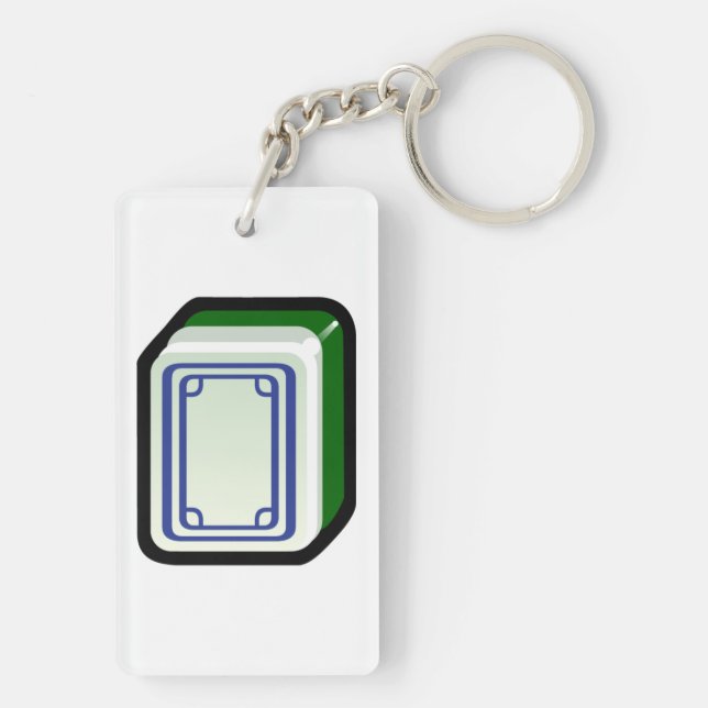 Mahjong Keychain (White Dragon tile) (Back)