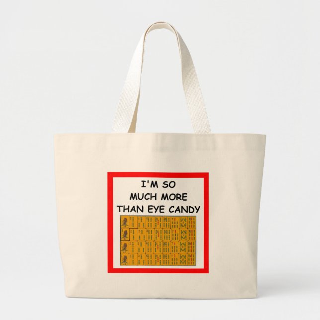 mahjong large tote bag (Front)