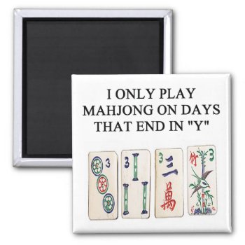 Mahjong Lover Magnet by jimbuf at Zazzle
