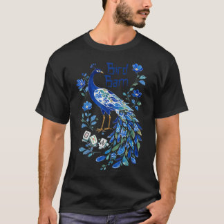 Mahjong Lover Mahjong Player Peacock Chinese Game T-Shirt