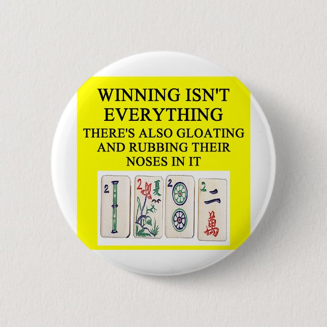 MAHJONG lover Pinback Button (Front)
