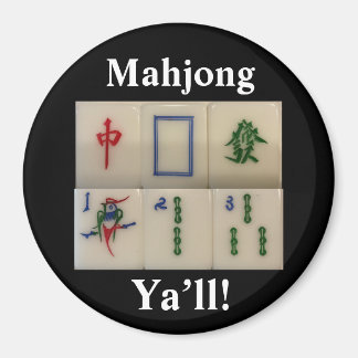 Mahjong magnet funny with bamboo tiles
