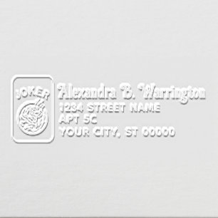 Mahjong Mah Jongg Joker Tile #1 Name Address Embosser