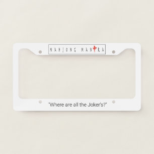 Mahjong Mantra License Plate Frame