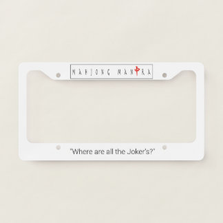 Mahjong Mantra License Plate Frame