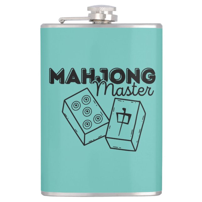 Mahjong Master | Funny Mahjong Player  Flask (Front)