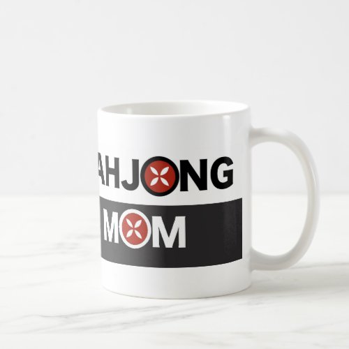 Mahjong Mom O Replaced with MJ Flower Design Coffee Mug