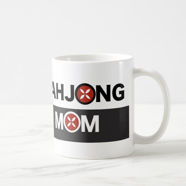 Mahjong Mom O Replaced with MJ Flower Design Coffee Mug (Right)