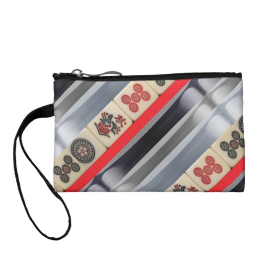 Mahjong monogrammed coin wallet (Back)