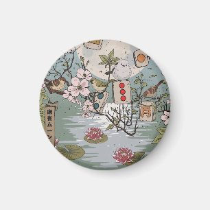 Mahjong Moonrise Magnet