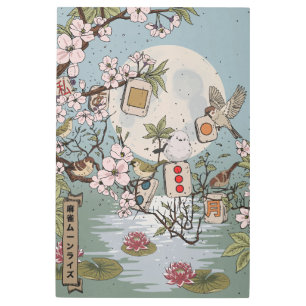 Mahjong Moonrise Metal Print