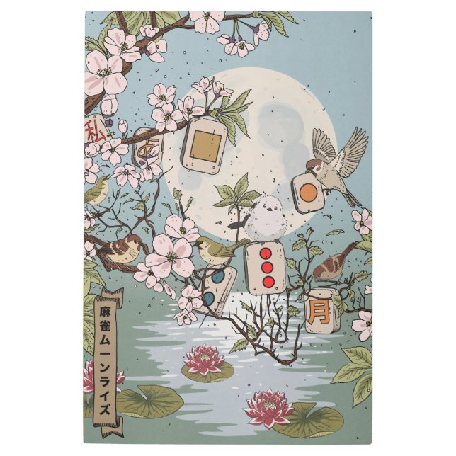 Mahjong Moonrise Metal Print (Front)