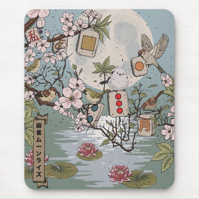 Mahjong Moonrise Mouse Pad (Front)