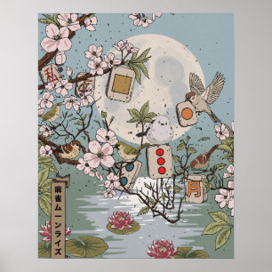 Mahjong Moonrise Poster