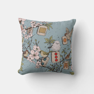 Mahjong Moonrise Throw Pillow