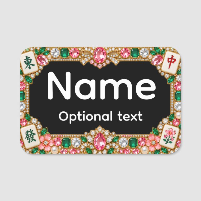 Mahjong Name Tag (Front)