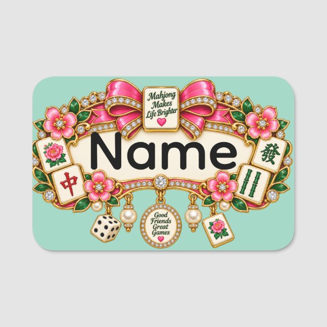 Mahjong Name Tag (Front)