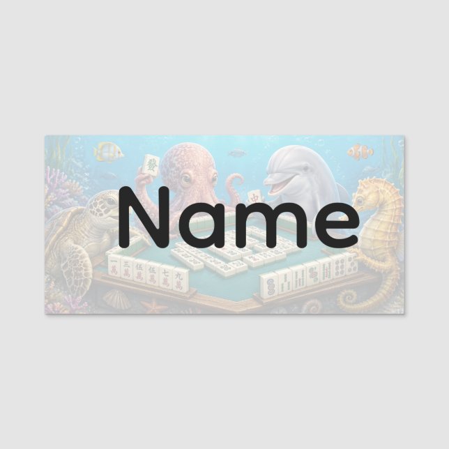 Mahjong Name Tag (Front)