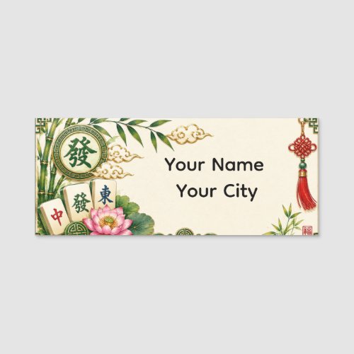 Mahjong Name Tag
